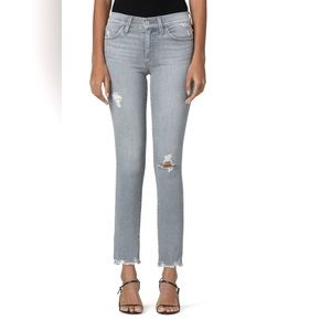 Joe’s Jeans Lara Mid Rise Distressed Straight Ankle